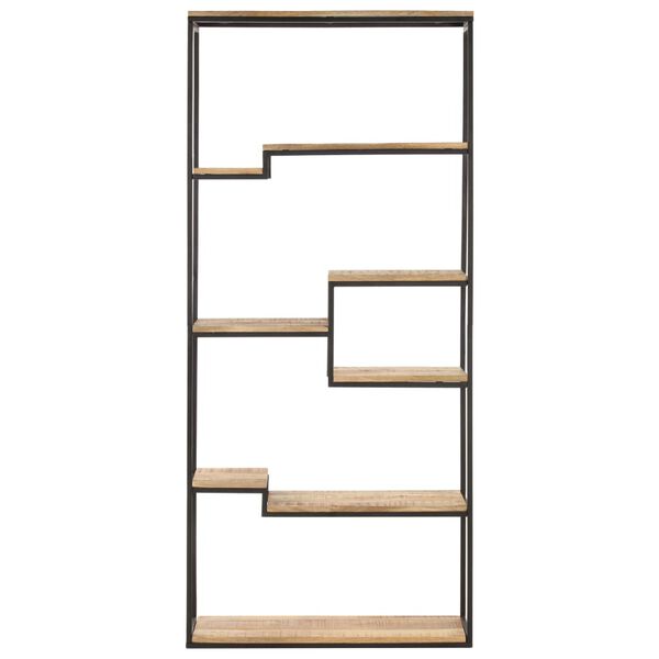 vidaXL Bookcase 80x30x180 cm Rough Mango Wood