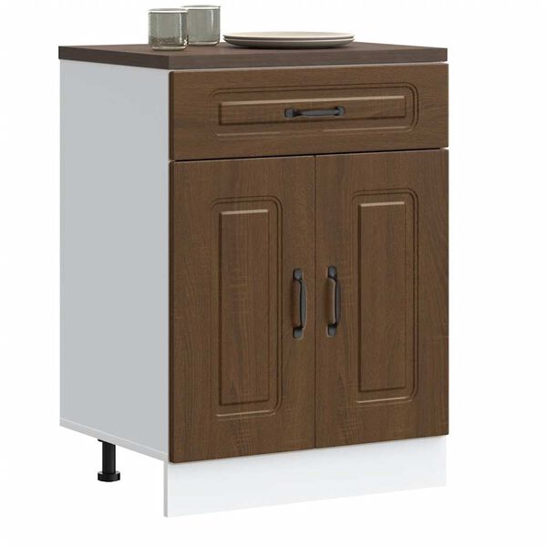 vidaXL Kitchen Base Cabinet Kalmar Brown Oak Engineered Wood