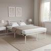 vidaXL Bed Frame without Mattress White Metal 120x200cm