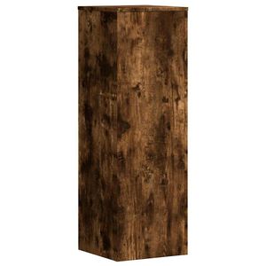 vidaXL Plant Stand Smoked Oak 33x33x100 cm Engineered Wood