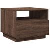 vidaXL Coffee Table with LED Lights Brown Oak 50x49x40 cm