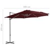 vidaXL Cantilever Garden Parasol with Steel Pole Bordeaux Red 300 cm