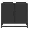 vidaXL Bathroom Sink Cabinet Black 65x33x60 cm Engineered Wood