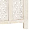 vidaXL Hand carved 5-Panel Room Divider White 200x165 cm Solid Mango Wood