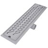 vidaXL Linear Shower Drain 2 pcs Wave 530x140 mm Stainless Steel