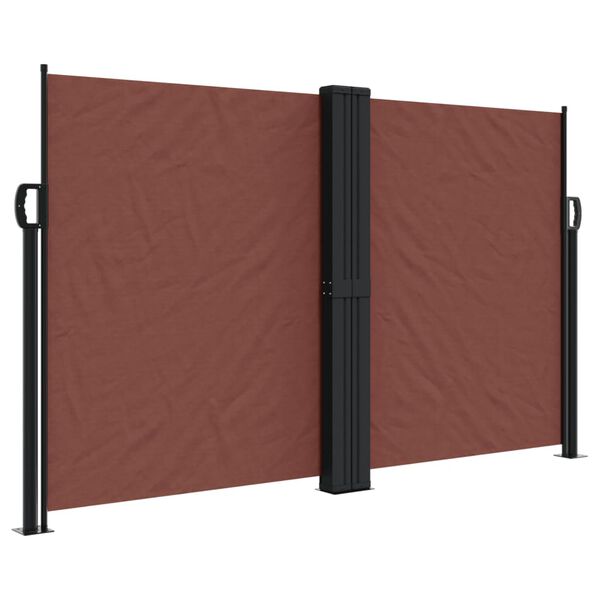 vidaXL Retractable Side Awning Brown 140x1200 cm