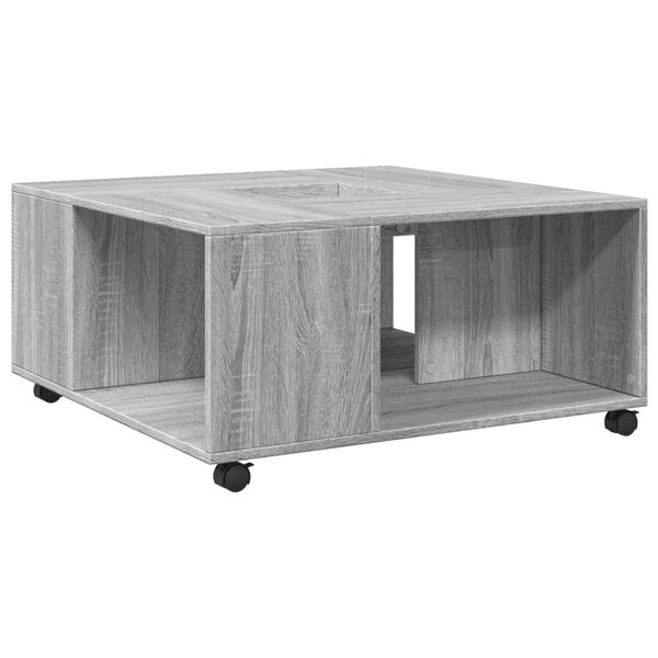 vidaXL Coffee Table Grey Sonoma 80x80x40 cm Engineered Wood