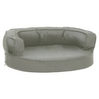 vidaXL Ergonomic Dog Bed Mattress 60x42 cm Linen Look Grey