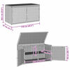 vidaXL Garden Storage Cabinet Grey 110x55x60.5 cm Poly Rattan
