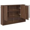 vidaXL Mirror Cabinet Brown Oak 80 x 17 x 55 cm Engineered Wood