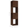 vidaXL Rotating Cabinet Brown Oak 34.5x34.5x75.5 cm Engineered Wood