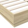 vidaXL Bed Frame without Mattress Sonoma Oak 90x190 cm Single Engineered Wood