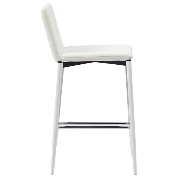 vidaXL Bar Stools 2 pcs White Faux Leather