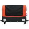 vidaXL Bike Trailer Black and Orange 30 kg Iron