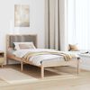 vidaXL Bed Frame with Upholstered Headboard Taupe 90 x 200 cm