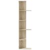 vidaXL Wall Corner Shelf Sonoma Oak 36.5x36.5x140 cm Engineered Wood