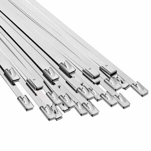 vidaXL Cable Tie 25 pcs 4.6 x 150 mm Silver