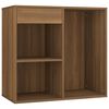 vidaXL Dressing Table Set with LED Brown Oak Engineered Wood