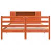 vidaXL Bookcase Bed without Mattress Wax Brown 160x200 cm Solid Wood Pine