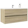 vidaXL Sink Cabinet Sonoma Oak 90x38.5x45 cm Engineered Wood