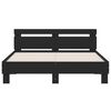 vidaXL Bed Frame without Mattress Black 150x200 cm King Size