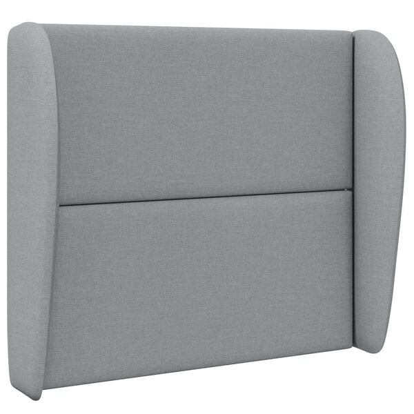 vidaXL Headboard Ear Light Grey 80 x 23 x 6 cm Fabric