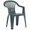 vidaXL Stackable Garden Chairs 45 pcs Plastic Green