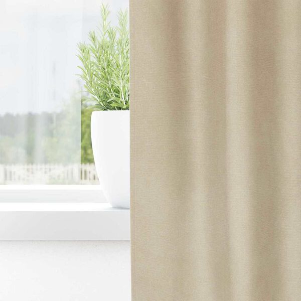 vidaXL Blackout Curtains 2 pcs Cream 140 x 140 cm Velvet