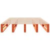 vidaXL Bed Frame without Mattress Wax Brown 135x190 cm Double Solid Wood Pine