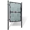 vidaXL Black Single Door Fence Gate 100x150 cm