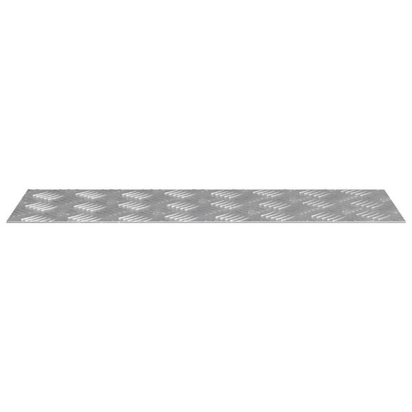 vidaXL Stair Tread Rectangular 2 pcs Silver 60 x 20 cm Aluminium
