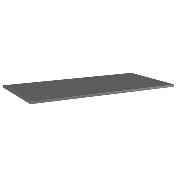 vidaXL Bookshelf Boards 4 pcs High Gloss Grey 100x50x1.5 cm Engineered Wood