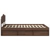 vidaXL Bed Frame with Headboard Brown Oak 140 x 200 cm Solid Pine Wood
