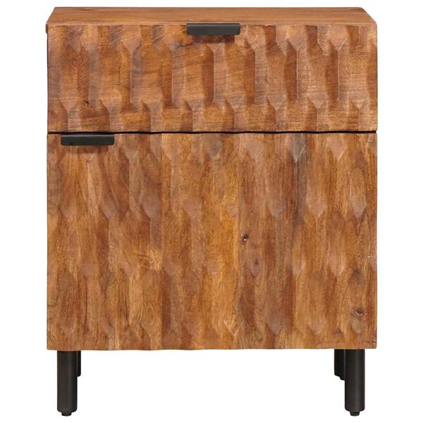 vidaXL Bedside Cabinet Brown 50 x 33 x 60 cm Solid Mango Wood