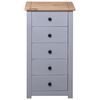 vidaXL Sideboard Grey 46x40x89 cm Pine Panama Range