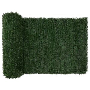 vidaXL Artificial Fence Dark Green 1 x 3 m PVC and Steel