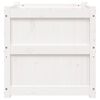 vidaXL Garden Planter White 60x60x60 cm Solid Wood Pine