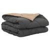vidaXL Summer Duvet Anthracite and Taupe 200 x 135 cm Microfiber