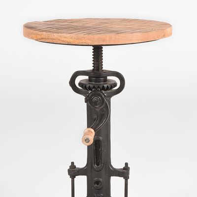 LABEL51 Stool Side Table 32x32x48-65 cm Wood/Black