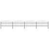 vidaXL Garden Fence with Spear Top Steel 671x100 cm Black