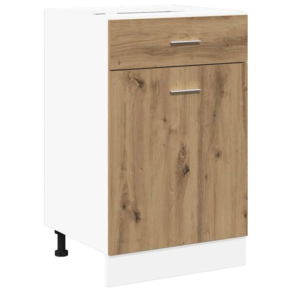 vidaXL Drawer Bottom Cabinet Lyon Artisan Oak 50x46x81.5 cm Engineered Wood