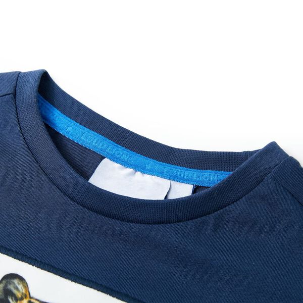 Kids' T-shirt with Short Sleeves Dark Blue 104