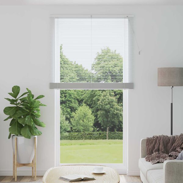 vidaXL Venetian Blind Manual Adjustable White 213 x 120 cm PVC