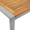 vidaXL Garden Dining Table Grey 140 x 80 x 75 cm