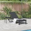 vidaXL Sunbed 1-person Black 60 x 200 x 27cm Poly Rattan