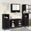 vidaXL Bathroom Furniture Set 3 pcs Black Oak Engineered Wood