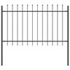vidaXL Garden Fence 9 pcs Grey 15.3 x 1.2 m Powder-coated Steel