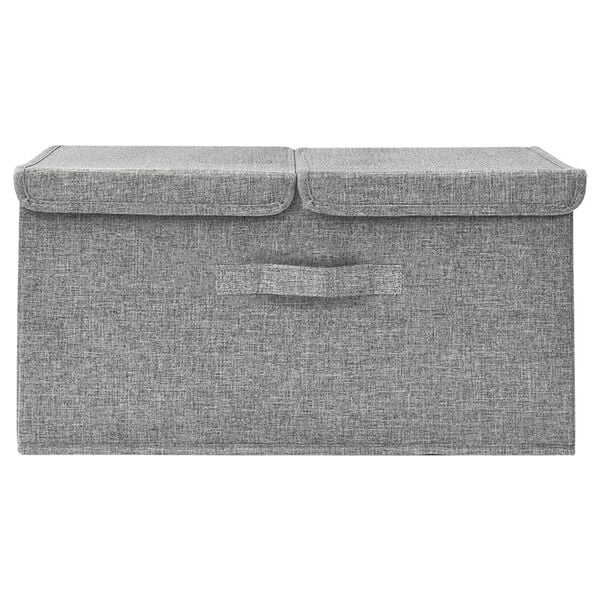 vidaXL Storage Box Fabric 50x30x25 cm Grey