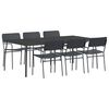vidaXL Dining Set 7 pcs Anthracite Steel