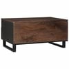 vidaXL Coffee Table Brown and Black 80 x 54 x 40 cm Solid Acacia wood
